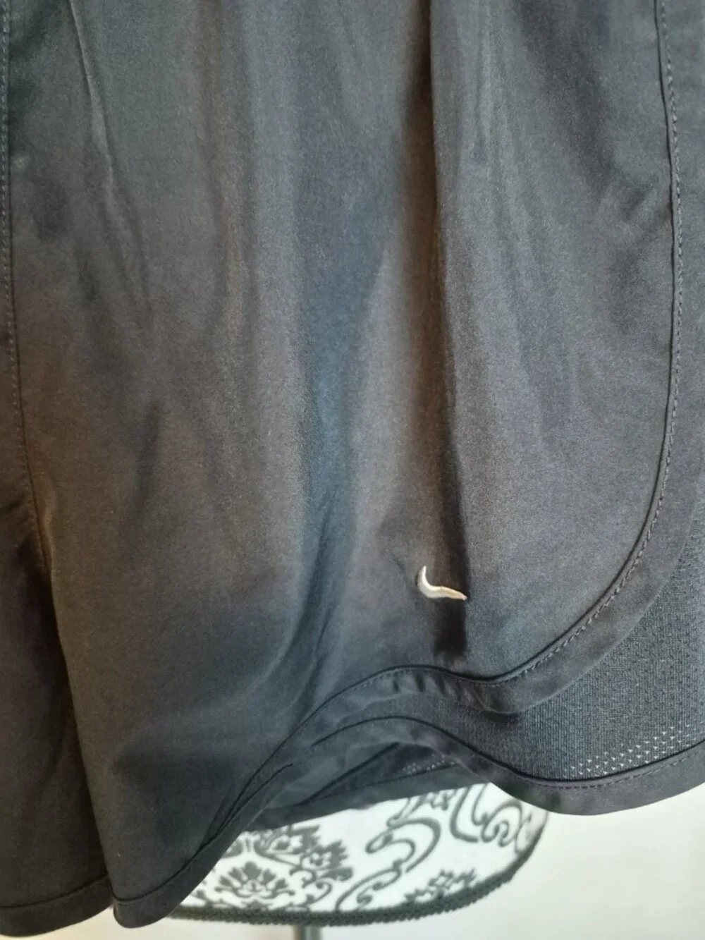 Nike Dri-FIT Womens Running Shorts Sz S Black Lined Drawstring Waist